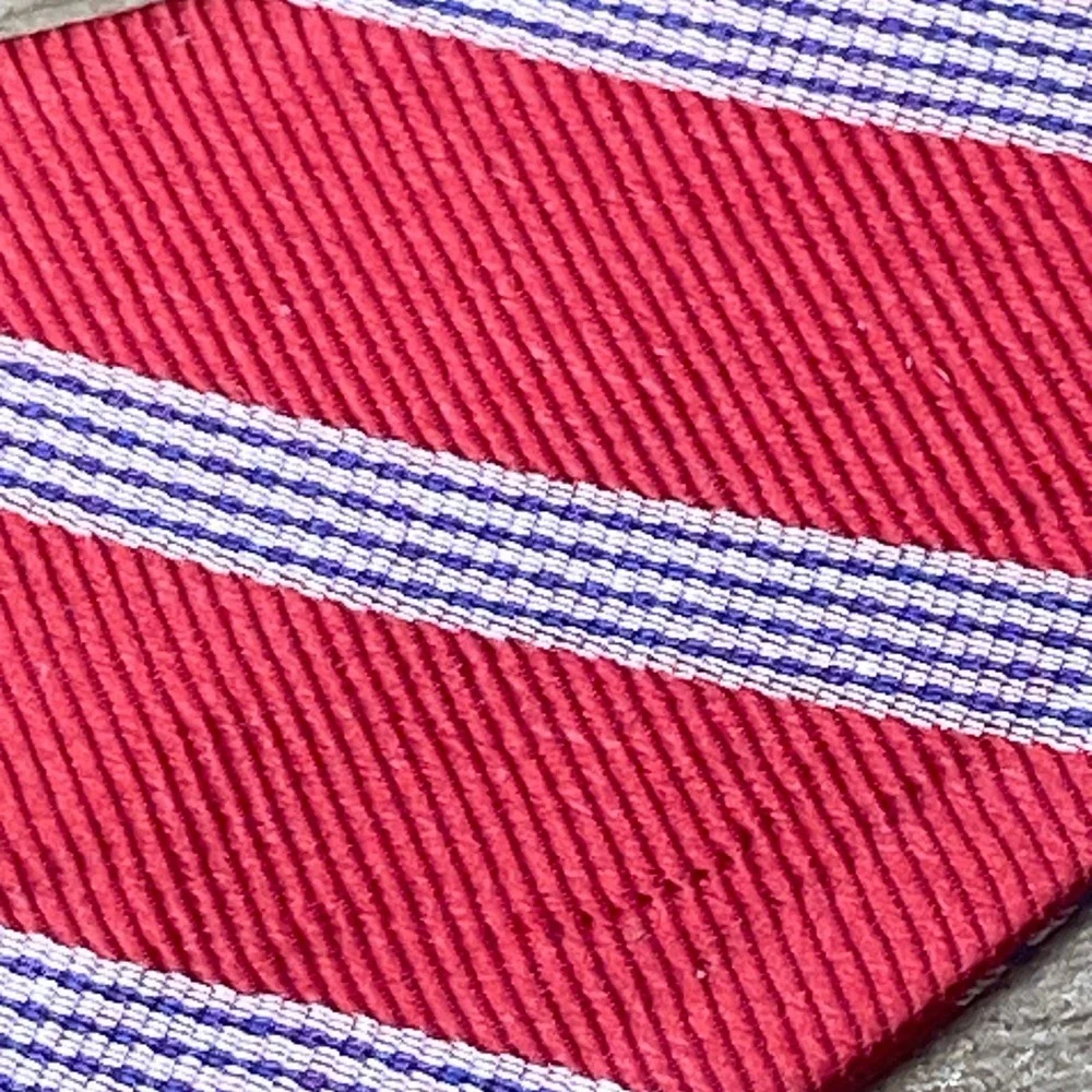 Esquire Mens Red Blue White Striped Silk Self-Tie Bow Tie Formal Preppy 2 Inch